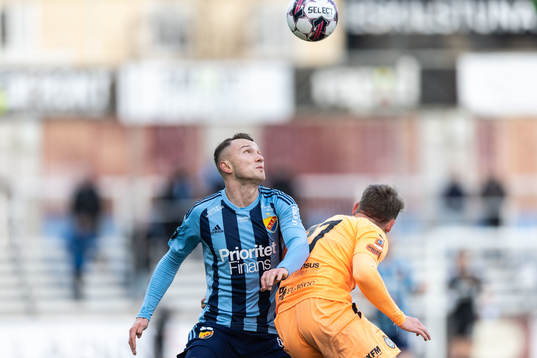 Djurgårdens Piotr Johansson och AFC Eskilstunas Anton