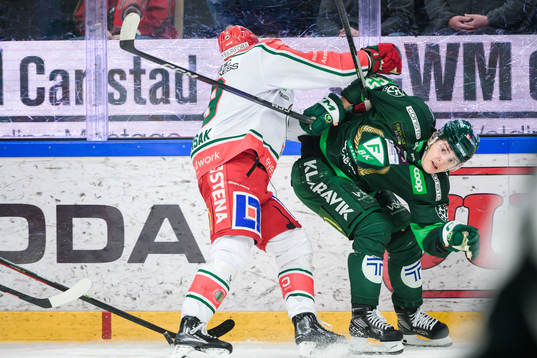 Frölundas Jan Mursak och Färjestads Max Lindroth