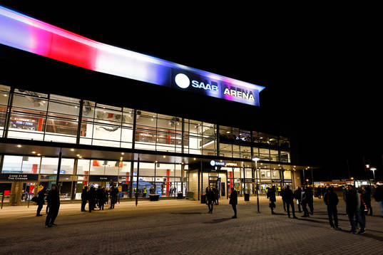 SAAB Arena före ishockeymatchen i SHL mellan Linköping
