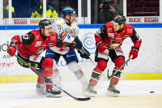 Malmö Redhawks Fredrik Händemark och Marcus Sylvegård
