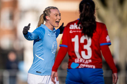 Malmö FFs Madeleine Hejde jublar efter 4-0