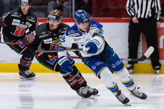Örebros Emil Larsson och Leksands Justin Glenn Kloos