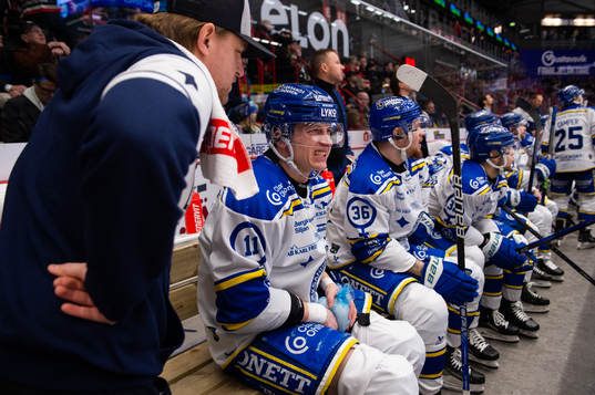 Leksands Martin Karlsson lägger is på handen