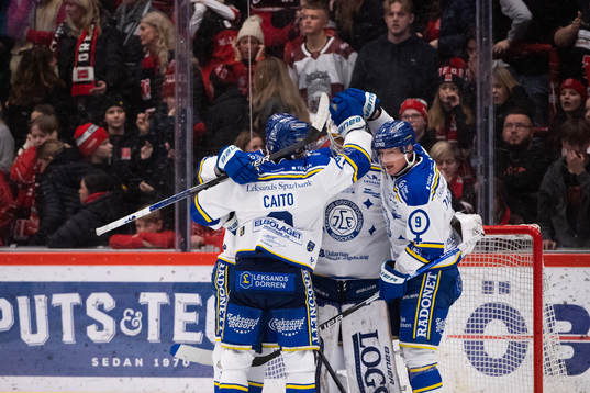 Leksands Patrik Zackrisson jublar