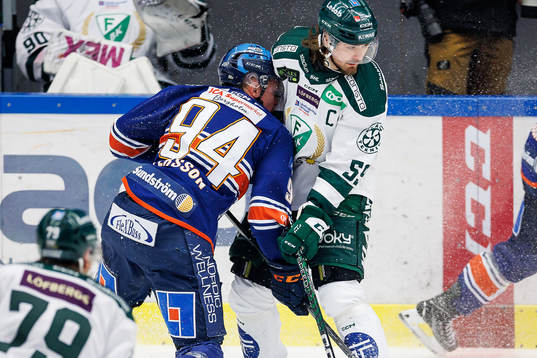 Växjös Joel Persson och Färjestads Linus Johansson