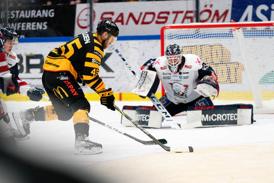 Skellefteås Oscar Möller och Linköpings målvakt Marcus