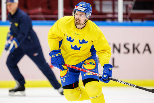 Anton Lander of Sweden at a practice session ahed of the