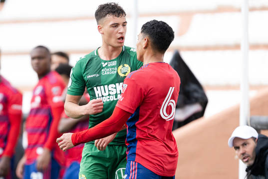 Noah John Åstrand of Hammarby and Cerrillo Edwin of Dallas