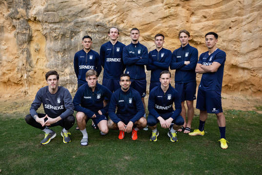 Uppe fr.v. Johannes Selvén, Johan Bångsbo, Filip Ambroz,