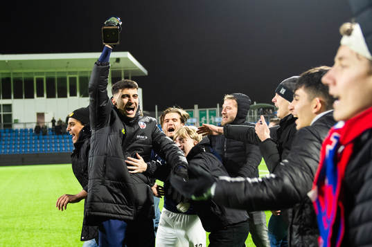 Helsingborgs Amar Muhsin jublar efter slutsignalen