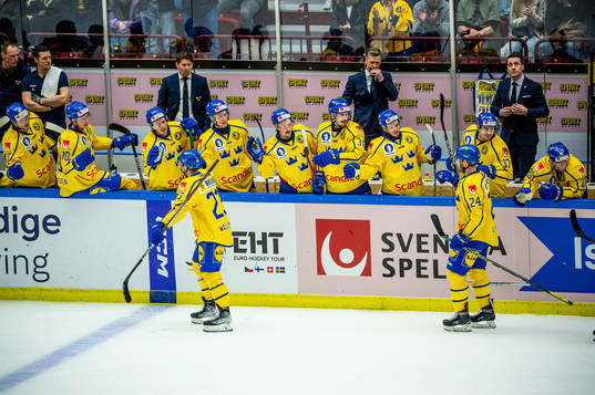 Lucas Wallmark of Sweden celebrates