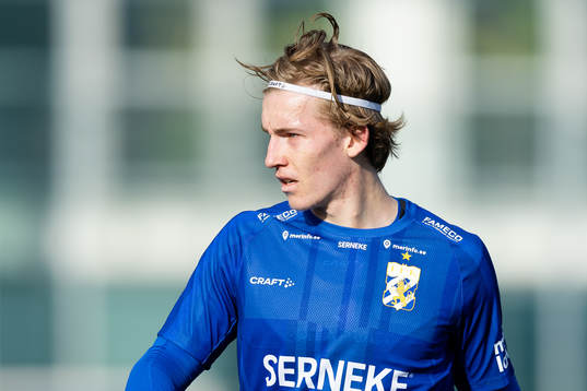 IFK Göteborgs Johan Bångsbo iunder träningsmatchen i fotboll mellan IFK Göteborg och Viborg den 11 februari 2023 i San Pedro del Pinatar. 