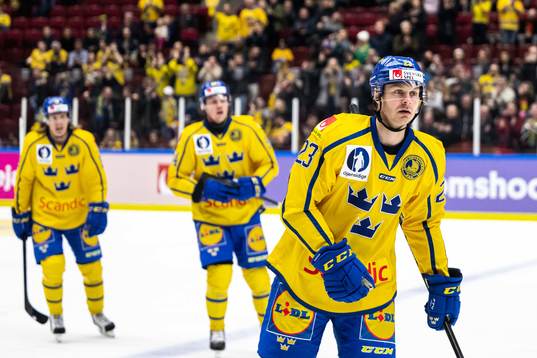 Lucas Wallmark of Sweden celebrates the 1-0 goal