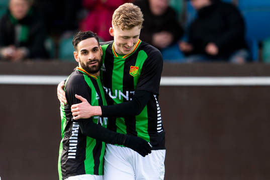 GAIS Mervan Celik och Filip Beckman jublar