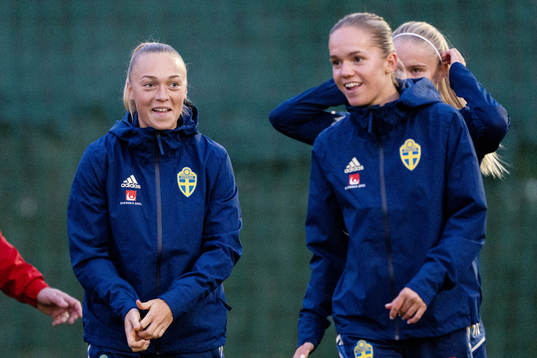 Hanna Bennison and Hanna Lundkvist of the Swedish women's