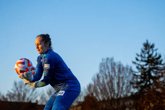 Goalkeeper Aurora Mikalsen of the Norwegian women's