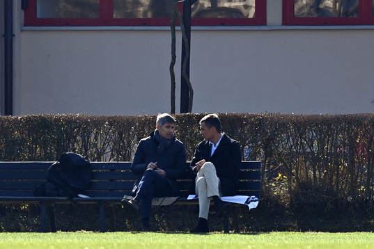 Paolo Maldini and  Frederic Massara