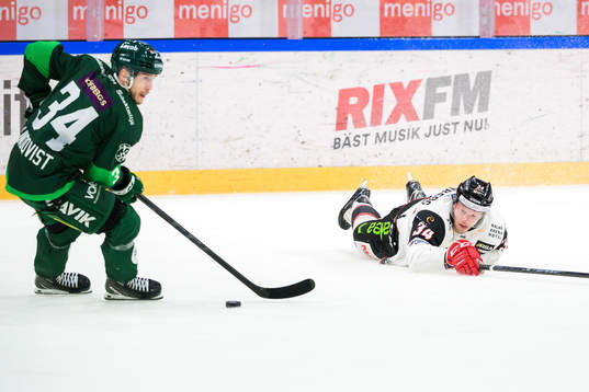 Färjestads Michael Lindqvist och Malmö Redhawks Carl