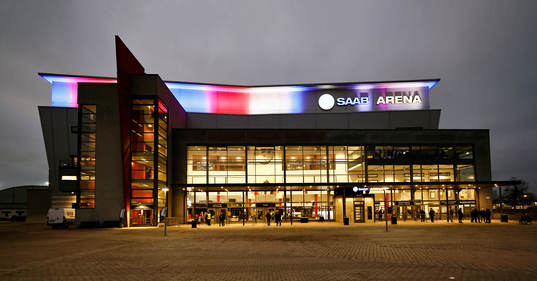 SAAB Arena före ishockeymatchen i SHL mellan Linköping