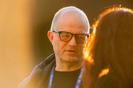 Karl-Petter Løken, general secretary of the Norwegian Football Association (NFF), ahead of the international friendly football match between Uruguay and Norway on February 15, 2023 in Angers. 