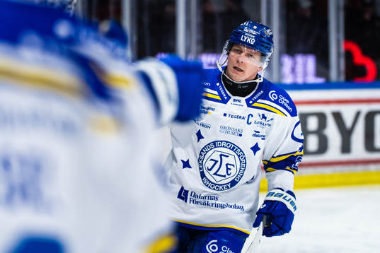 Leksands Patrik Zackrisson jublar