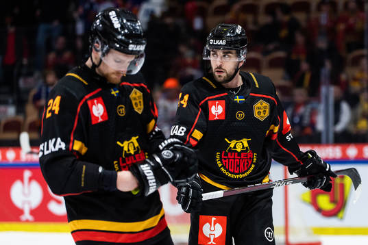 Luleås Jonathan Andersson looks dejected