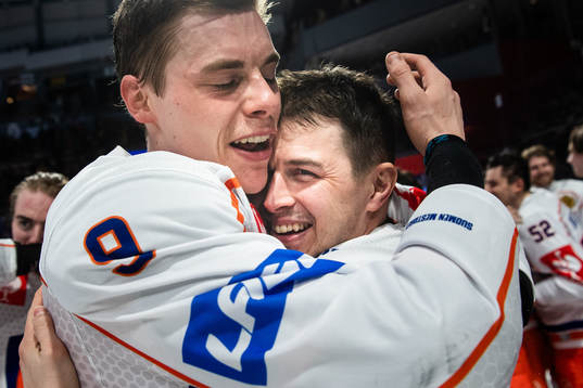 Tapparas Waltteri Merelä and Kristian Kuusela celebrates