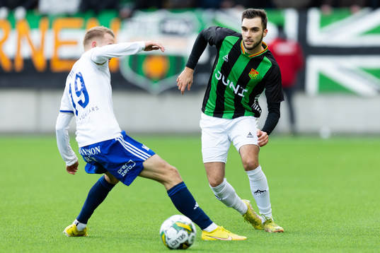 Norrköpings  Victor Stange Lind och GAIS Egzon Binaku