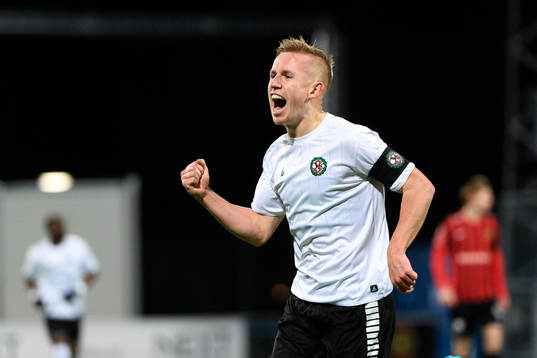 Örebros David Seger jublar efter 0-2