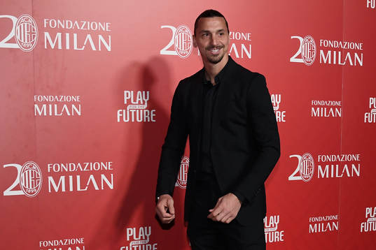  Zlatan Ibrahimovic on the red carpet ahead of a charity dinner to celebrate the 20th Anniversary of the Milan Foundation.