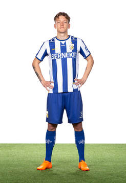 IFK Göteborgs Sebastian Hausner poserar för ett porträtt den 23 februari 2023 i Göteborg.