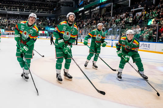 Rögles Erlend Lesund, Dennis Everberg, Michael Kapla och