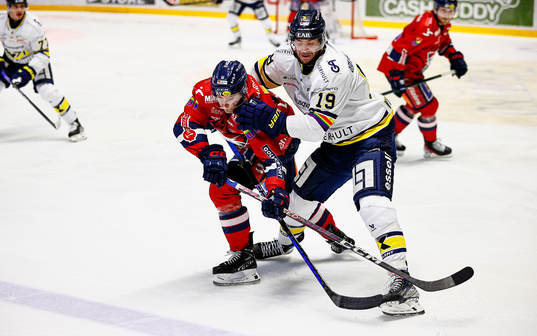 Linköpings Markus Ljungh och HV71s Sam Vigneault