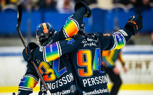 Växjös Lukas Bengtsson och Joel Persson jublar