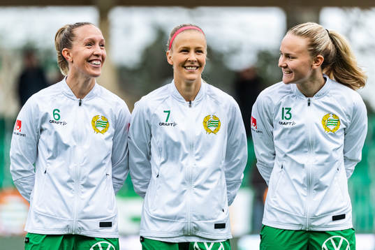Hammarbys Julia Roddar, Adelina Engman och Matilda Vinberg