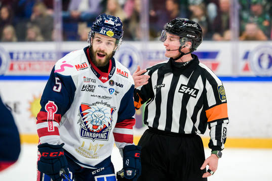 Linköpings Oscar Fantenberg i samtal med Domare Alexander