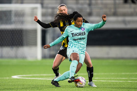 Häckens Alexandra Larsson och Jitex Amanda Ebbesson