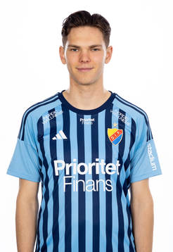 Djurgårdens Philip Rolke poserar för ett porträtt den 2 mars 2023 i Stockholm.