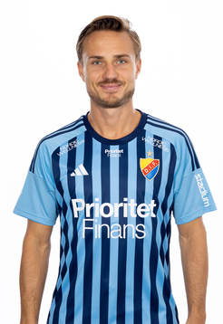 Djurgårdens Pierre Neurath Bengtsson poserar för ett porträtt den 2 mars 2023 i Stockholm.