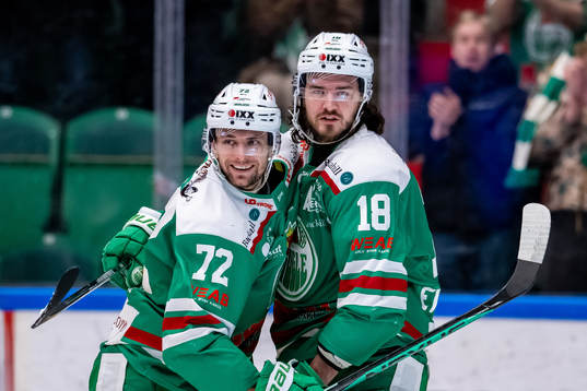 Rögles Daniel Zaar och Dennis Everberg  jublar