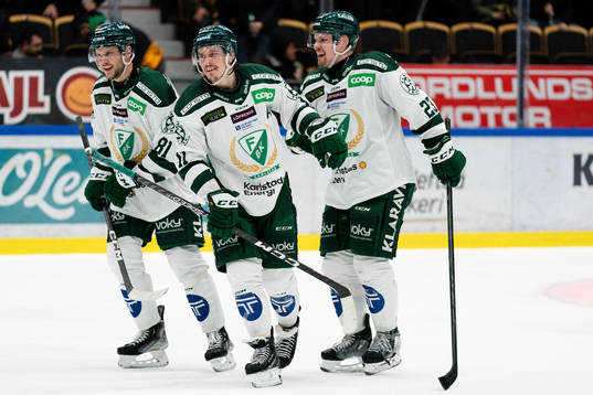Färjestads Theodor Lennström , Joakim Nygård och Ville