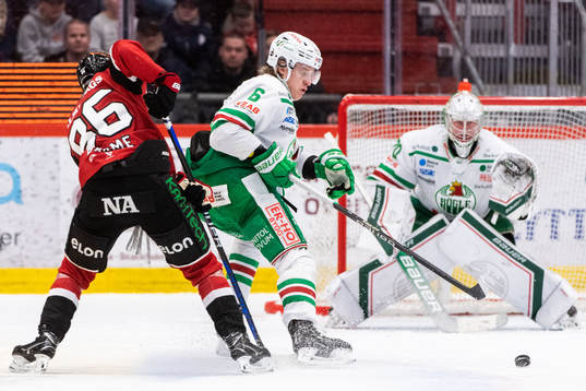 Örebros Mathias Bromé och Rögles Tony Sund