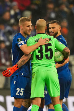 Filip Dagerstål, goalkeeper Filip Bednarek and Jesper
