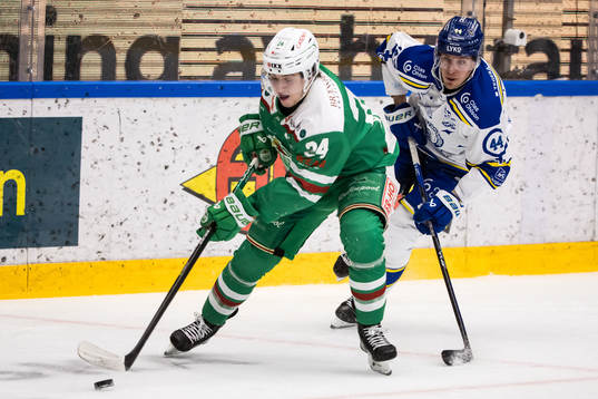Rögles Adam Edström och Leksands Carter Ashton