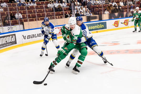 Rögles Adam Edström och Leksands Anton Lindholm