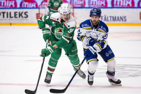 Rögles Adam Edström och Leksands Oskar Lang