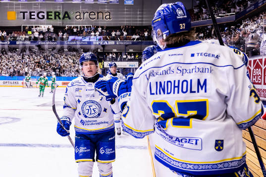 Leksands Patrik Zackrisson jublar