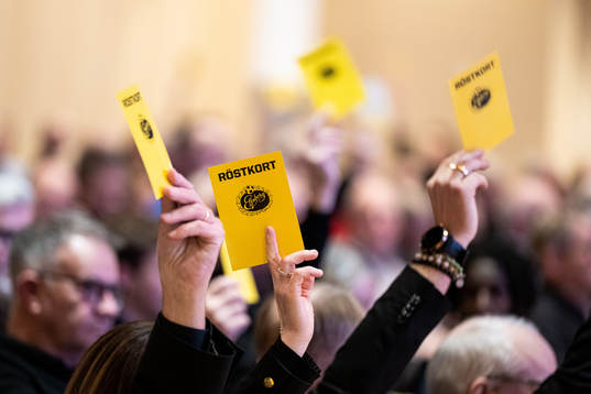 Röstkort i omröstning om medlemsavgifter för 2024