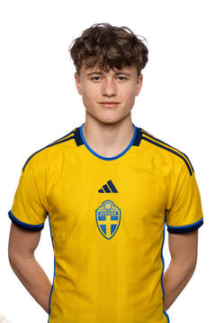 Åke Andersson i P16-landslaget poserar för porträtt den 14 mars 2023 i Stockholm. 