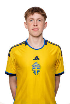Viktor Erlandsson Vilstrup i P16-landslaget poserar för porträtt den 14 mars 2023 i Stockholm. 